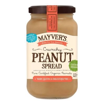 Items for you 👉 Mayvers crunchy peanut butter 375 g. เนยถั่วครั้นชี่ สินค้านำเข้าจากออสเตรเลีย