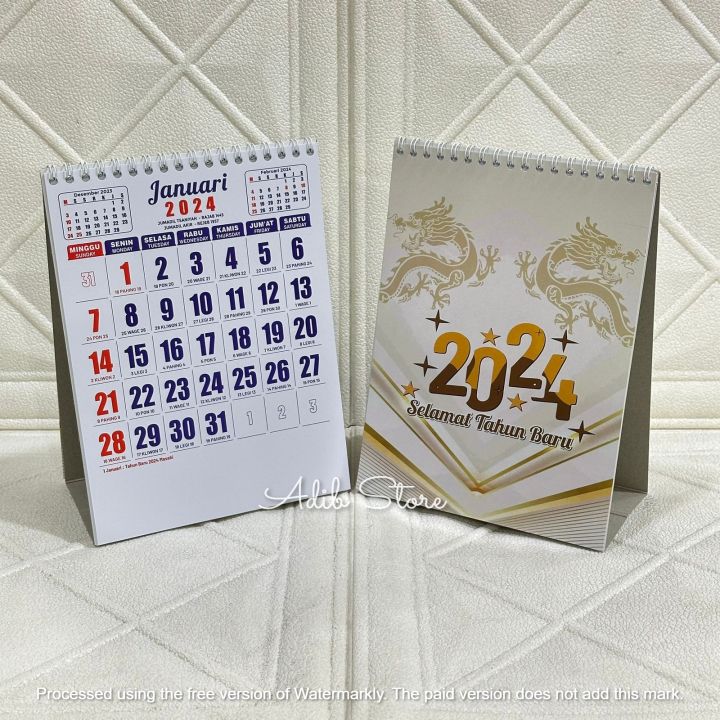 Kalender Kerja Meja 2024 Angka Besar Lazada Indonesia 