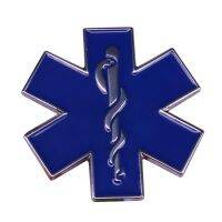 Star of Life Nursing Ambulance Lapel Pin Badge Pin EMT EMS Blue Enamel Pins doctor nurse patient present