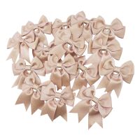 15pcs/pack Of 7cm Pink Gold Dust Ribbon Bow Handmade Crafts DIY Gift Wrapping Decoration Wedding Party Supplies