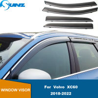 Deflectors หน้าต่างด้านข้างสำหรับ Volvo XC60 2018 2019 2020 2021 2022รถ Window Visor Wind Sun Rain Deflector Guard กันสาด Shelters