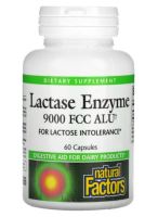 Natural Factors, Lactase Enzyme, 9,000 FCC ALU, 60 Capsules