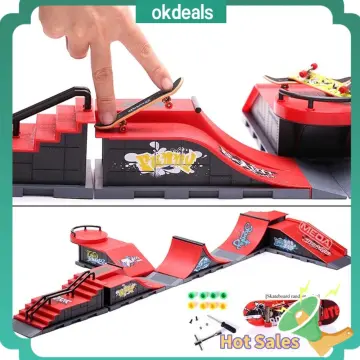 HOT WHEELS FINGERBOARD TRACK RACING!! Tech Deck Fingerboards Toys