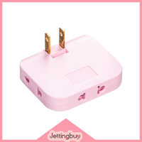 【Jettingbuy】 Flash Sale อะแดปเตอร์แปลงไฟสำหรับชาร์จโทรศัพท์มือถือ3 in 1 EU ปลั๊กต่อหมุนได้180องศา