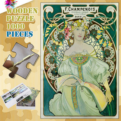 Mucha - Daydream, 1897ปริศนาจิ๊กซอว์1000ชิ้นเวลาครอบครัวที่มีคุณภาพ