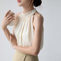 New Hanging Neck Sleeveless Vest Female 2023 Summer French Temperament Slim Sexy, Gentle Short Shoulder Suspender Top