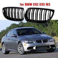 ครีบไตด้านหน้าตะแกรงสปอร์ตตะแกรงสีดำสำหรับ BMW E92 E93 M3 2006-2009 2008-2013 3-ชุด2ประตูคูเป้