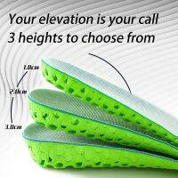 （HOT） Height Increase Insoles for 1/2/3 Cm Up Invisiable Mesh Deodorant Breathable Soft Cushion Shock Absorption Orthopedic Shoes