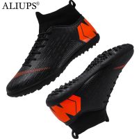 ALIUPS Professional Men Boys Soccer Shoes White Black Football Boots Kids Cleats Sport Sneakers Size Eu 35-45