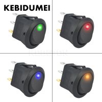 【Bestseller】 KEBIDUMEI 12V อุปกรณ์เสริมอิเล็กทรอนิกส์ SPST LED สวิทช์เรืองแสง3ขาแผงหน้าปัดรถยนต์เรือสลับเปิด-ปิดโยก DC สำหรับอัตโนมัติ