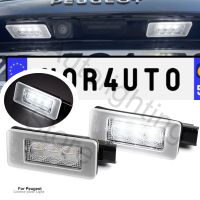 2ชิ้นไฟป้ายทะเบียนไฟสัญญาณไฟข้าง LED ไม่มีข้อผิดพลาด Canbus สำหรับ Peugeot 207CC 208 308 MK2 2008 3008 Citroen C5 III Elysee 2006