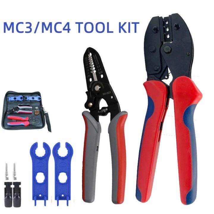 [HOT TIANKZUCW 105] MC3 and MC4 Solar Crimping Tool Kit PV Cable