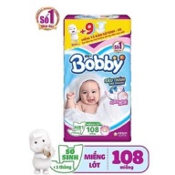 Miếng Lót Sơ Sinh Bobby Newborn 1 - Bịch 108 Miếng cho trẻ 1 tháng tuổi thumbnail