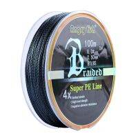 【LZ】□  Yfashion-Anti-mordida Super Strong PE Linha de Pesca Isca Resistente ao Desgaste Fio Trançado Preto 100m 4 Vertentes 10lb a 80lb