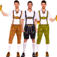 ผู้ชาย Carnival Oktoberfest เครื่องแต่งกายสีสันบาวาเรีย Lederhosen Clubs Bartender คอสเพลย์แฟนซีปาร์ตี้ Dress