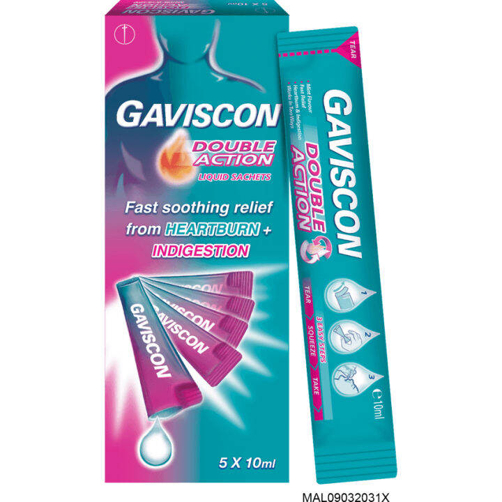 Gaviscon Double Action (sachet) 10ml 5s Lazada