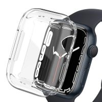Protective Cover for Apple Watch Case 8 7 6 SE 5 4 47MM 45MM 44MM 40MM Soft Clear TPU Screen Protector for IWatch 4 3 2