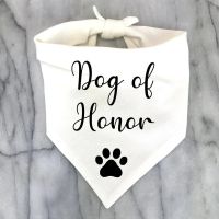 Best Dog of Honor Bandana Scarf Wedding Engagement bridal shower bride to be Bachelorette hen party decoration Photo shoot gift