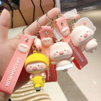 Piggy Cute Cartoon Cute Exquisite Key Chain Pendant Womens Internet Popular Backpack Key Chain Car Pendant Ins Style