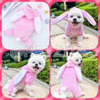 ??พร้อมส่ง?? ??น้องกระต่ายบันนี่สีชมพู ชุดสวมสี่ขาสัตว์เลี้ยง for pet ชุดหมา ชุดแมว ชุดสุนัข