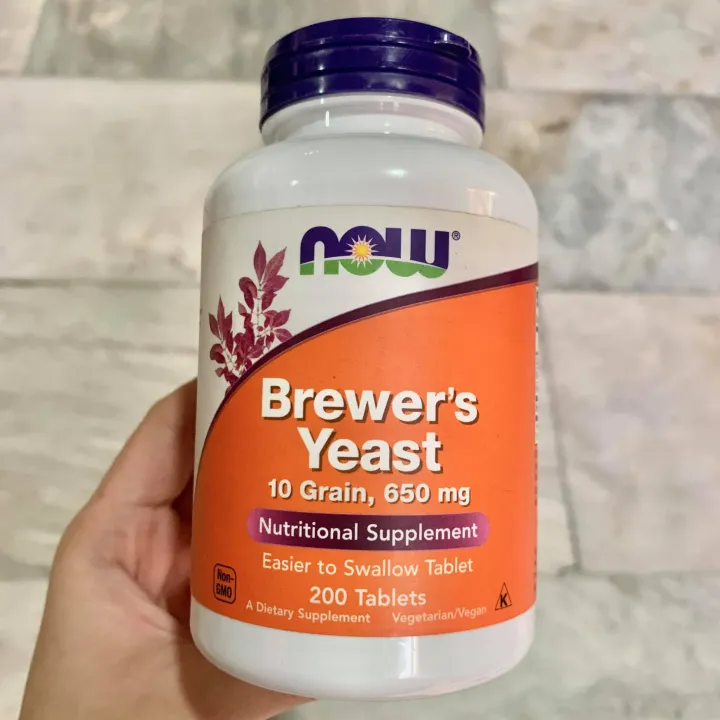 Now Foods Brewer's Yeast 10 grain 650 mg easy swallow 200 Tablet
