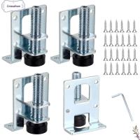 CROSSALISON เท้าปรับระดับเฟอร์นิเจอร์เหล็กคาร์บอน,4แพ็คปรับระดับ2.2นิ้วโต๊ะทำงานชุบสังกะสีปรับระดับตารางที่ปรับได้ขาเฟอร์นิเจอร์โต๊ะตู้