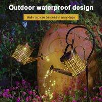 Solar Outdoor Lighting Hanging Waterfall Lamp Waterproof Outdoor Landscape Sun LED Lamp Solar LED Watering Can For The Garden