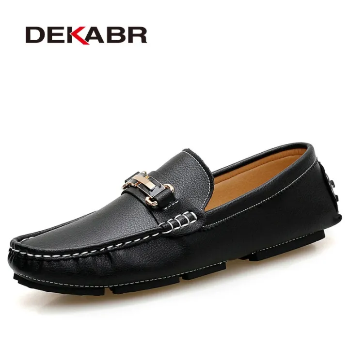 DEKABR Leisure Men Loafer Fashion Men Leather Slip-on Walking Shoes  Handmade Man Casual Shoes Luxury Driving Shoes | Lazada PH