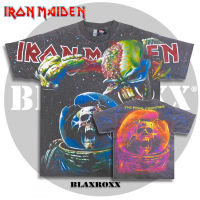 Blaxroxx เสื้อวง OVP สีจม ลิขสิทธิ์แท้  Iron Maiden (IRM032-LA) OVP ผ้า Los Angeles Apparel