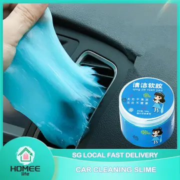 1pc Yellow Cleaning Slime For Keyboard, Car Vents Decoration, Computers
