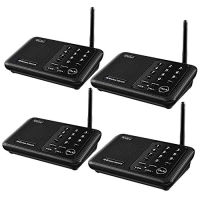 Wireless Intercom System for Home 5280 Feet Range 10 Channel 3 Code, Intercoms Wireless for Home House Business Office, Home Communication System, Room to Room Intercom Wuloo WL666（4 Packs Black