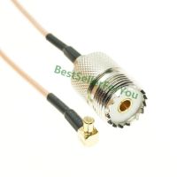 RG316 MCX MALE RIGHT ANGLE To UHF FEMale SO239 SO-239 JACKCoax RF Pigtail Cable