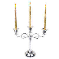 Candle Holder 3-arms Candela 25cm10 Metal Candlestick Holder for Wedding Decor Kitchen and Restaurant Dining Table Decor