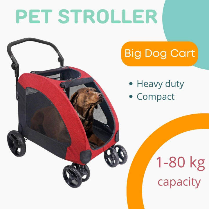 PREMIUM QUALITY Heavy Duty Collapsible Pet Stroller Big Dog Stroller
