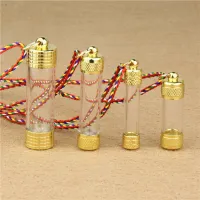 Tied Transparent Charm Tube Gawu Box Pendant Hollow Small Bottle Openable Sacrificial Bottle Shurangama Mantra Pendant I1QG