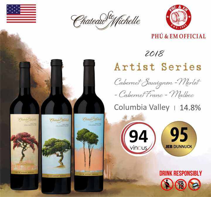 Rượu Vang Đỏ Mỹ Chateau Ste Michelle Artist Series Lazada.vn