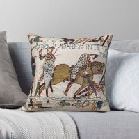 Bayeux Tapestry King Harold Is Killed Arrow In Eye Square Pillowcase Polyester Linen Velvet Zip Decor Pillow Case Home Cushion