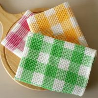 ❒▼✸ 3pcs Cotton Towel Absorbent Kitchen Cleaning Cloths Non-stick Oil Dish Towel Rags Napkins Tableware Household Cleaning Towel