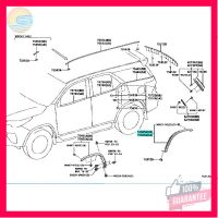 ⭐5.0 | 99+ชิ้น คิ้วังโคลนหลัง Toyota GGN120 75606-0K020/75605-0K020 แท้ห้าง Chiraauto รองรัการคืนสินค้า ชิ้นส่วนสำหรับติดตั้งบนมอเตอร์ไซค์