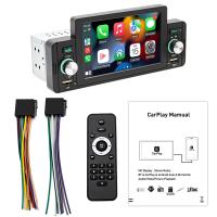 1 Din 5 Inch Car Radio Car Stereo Bluetooth MP5 Player with for Apple CarPlay Android Auto TF USB FM Touch Screen