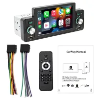 1 Din 5 Inch Car Radio Car Stereo Bluetooth MP5 Player with for Apple CarPlay Android Auto TF USB FM Touch Screen