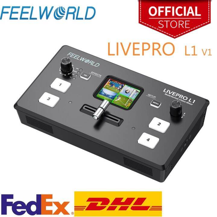 FEELWORLD Multi Format Video Mixer Switcher USB3.0 4Xhdmi Inputs Camera ...