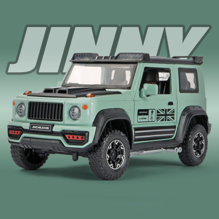 1-18-suzuki-jimny-off-road-alloy-car-diecasts-amp-ของเล่นรถรุ่นพวงมาลัยเสียงและแสงรถของเล่นสำหรับของขวัญเด็ก
