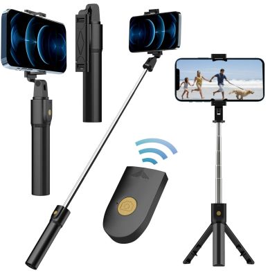 3 in 1 Wireless Bluetooth Selfie Stick for iphone 13 Pro /Android Foldable Handheld Monopod Shutter Remote Extendable Tripod