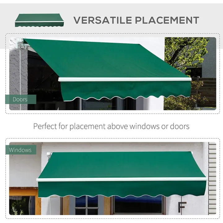 Awnings And Tarpaulins 6x2.5meters Retractable AwningManual Exterior ...