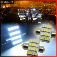 【Flash Sale】 LANG 2 Pcs 31mm 3528 16 LED SMD White Festoon Dome Car Bulbs