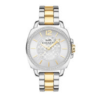 coach 14503143 Silver Dial Two-Tone Gold/Silver Stainless Steel Bracelet Ladies Boyfriend 34mm Watch