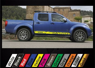 For x2 stickers Nissan Navara graphics side stripe decal sticker #29