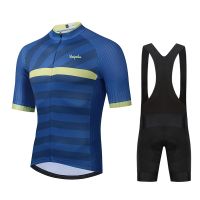 ✱ 2023 New Rapha Cycling Jersey Set Short Sleeve for Men Anti-UV Bike Cycling Jersey Set Bicycle Team Summer Cycling Clothing