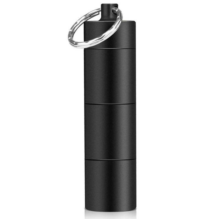 Portable Pill Cases, Metal Pocket Pill Boxes Keychain for Purse for